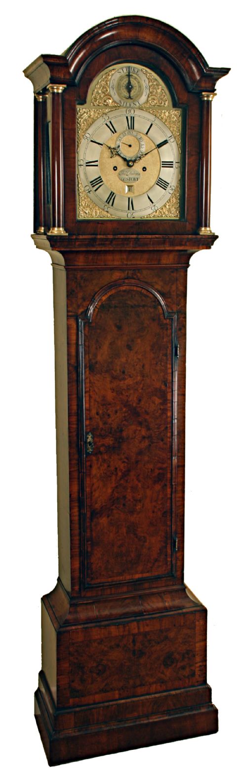 Walnut Longcase Clock by Burges of Gosport