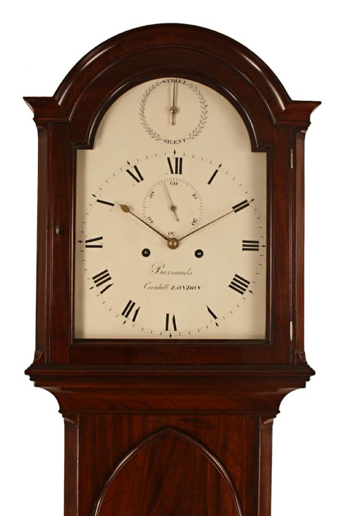 fig 2. Rare Longcase Clock by Barrauds of Cornhill, London