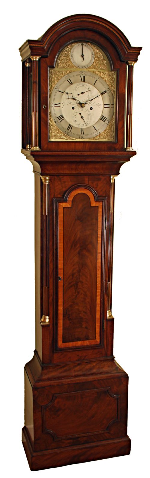 Small Mahogany Longcase Clock by Handy of Uxbridge