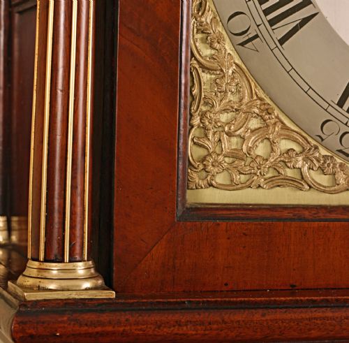 fig 2. Small mahogany longcase clock by Handy of Uxbridge