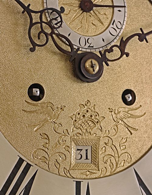 fig 2. Small oak longcase clock by Baldwin of Andover