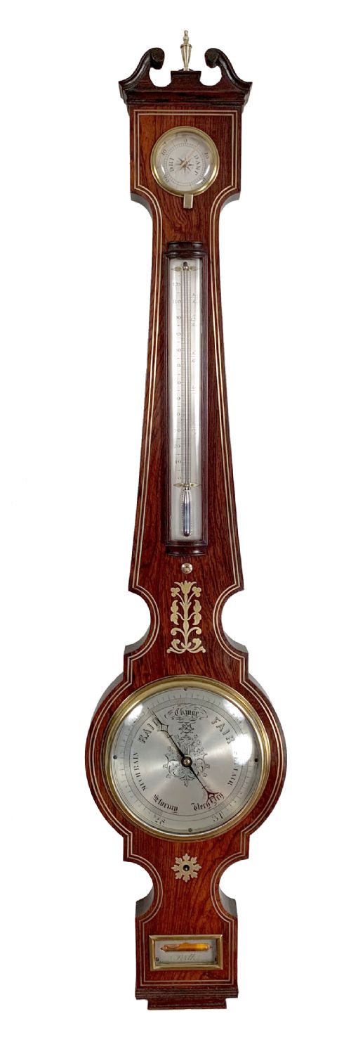 Rare Scottish Wheel Barometer by Della Torre of Perth