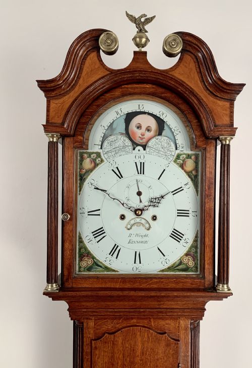 fig 1. Small Moonphase longcase clock by Wright of Kennoway
