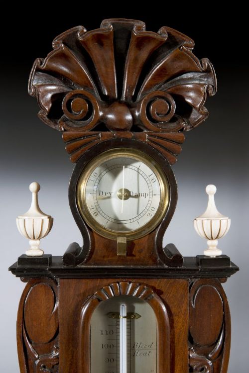 fig 1. Rare Georgian Clock/Barometer by Ganthony of London