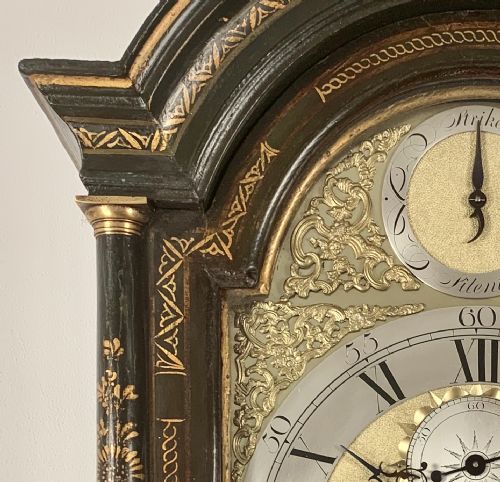 fig 1. Chinoiserie Longcase clock by Chaldecott of Chichester