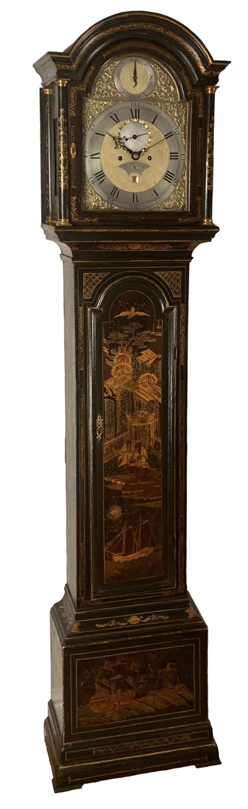 Chinoiserie Longcase Clock by Chaldecott of Chichester