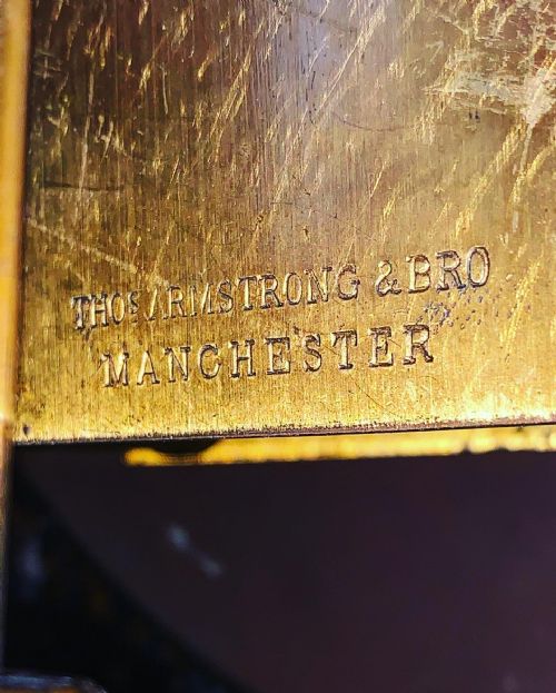 AN UNUSUAL WALLTABLE CLOCK BY ARMSTRONG OF MANCHESTER - ADDITIONAL PHOTO 1