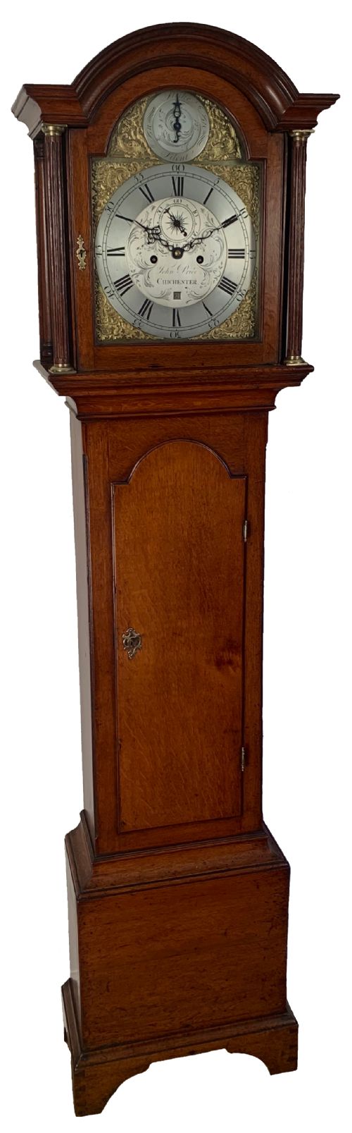 Oak Grandfather Clock by Price of Chichester