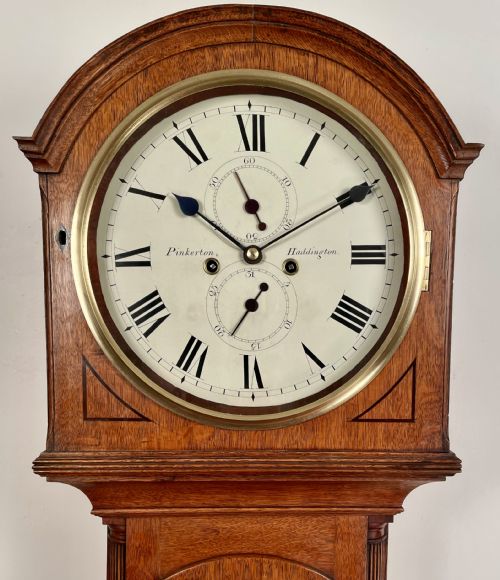 fig 1. Oak longcase clock by Pinkerton of Haddington