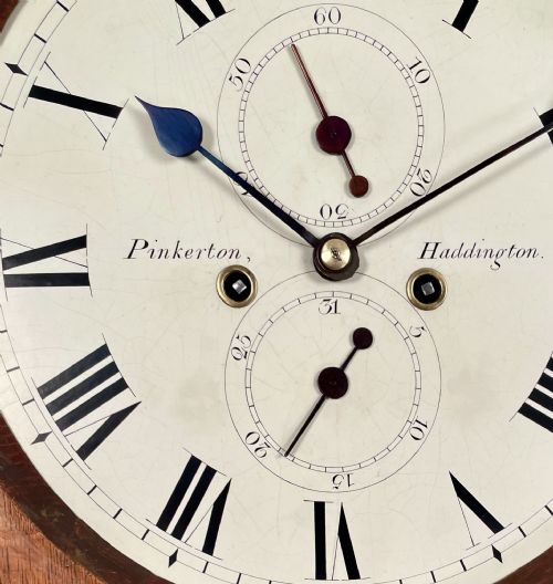 fig 2. Oak longcase clock by Pinkerton of Haddington