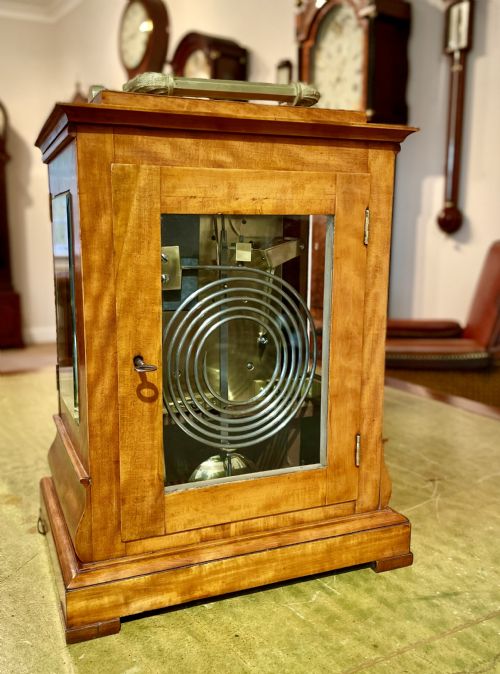 fig 4. Large Satinwood bracket clock by Payne of London