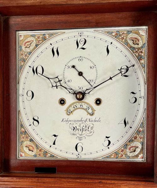 fig 1. Mahogany longcase clock by Edgecumbe & Nichols of Bristol