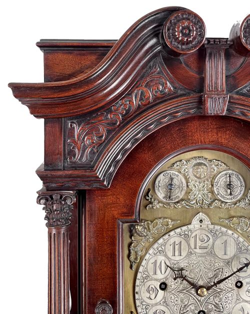 fig 1. Rare Grandmother clock by Hunt & Roskell of London