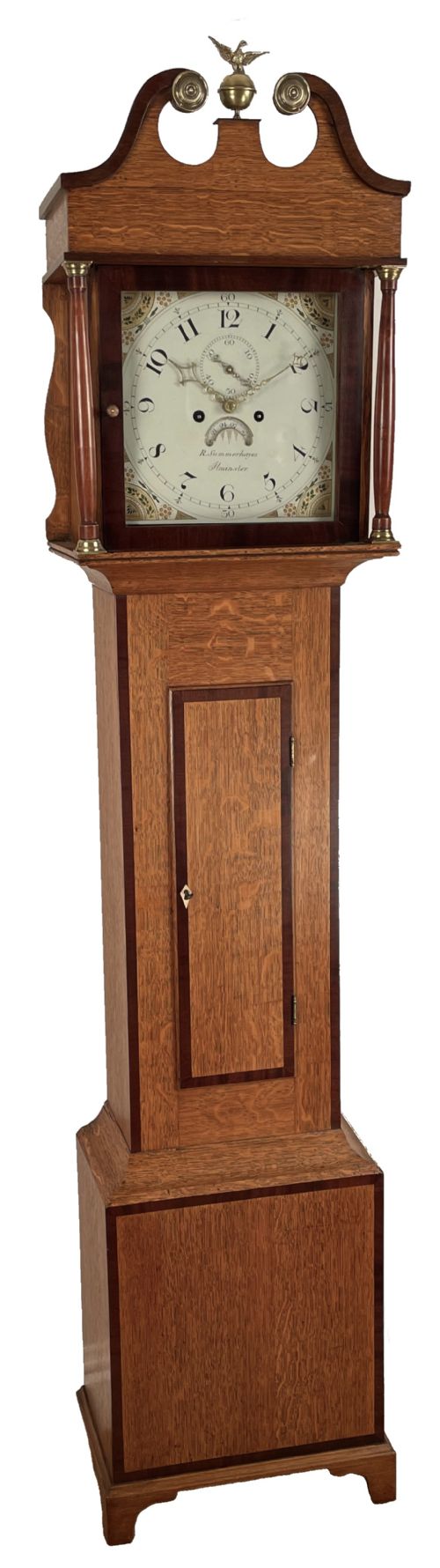 Small Oak Longcase Clock by Summerhayes of Ilminster