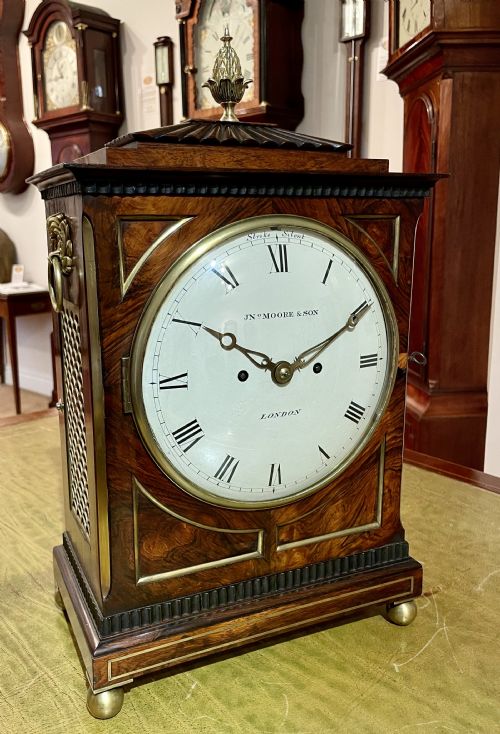 Chamfer Top Regency Bracket Clock by Moore & Sons of London