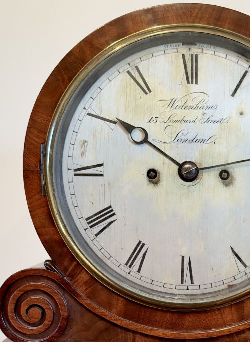 fig 2. An unusual and high quality bracket clock by Widenham of London. 