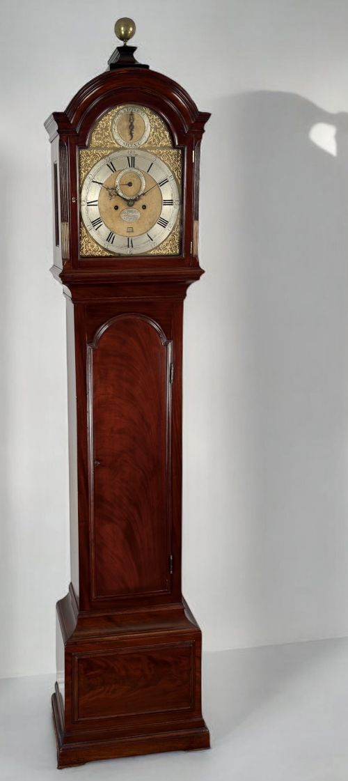 AN ELEGANT LONGCASE CLOCK BY JAMES BULLOCK OF LONDON WITH ASSOCIATIONS TO GEORGE GRAHAM