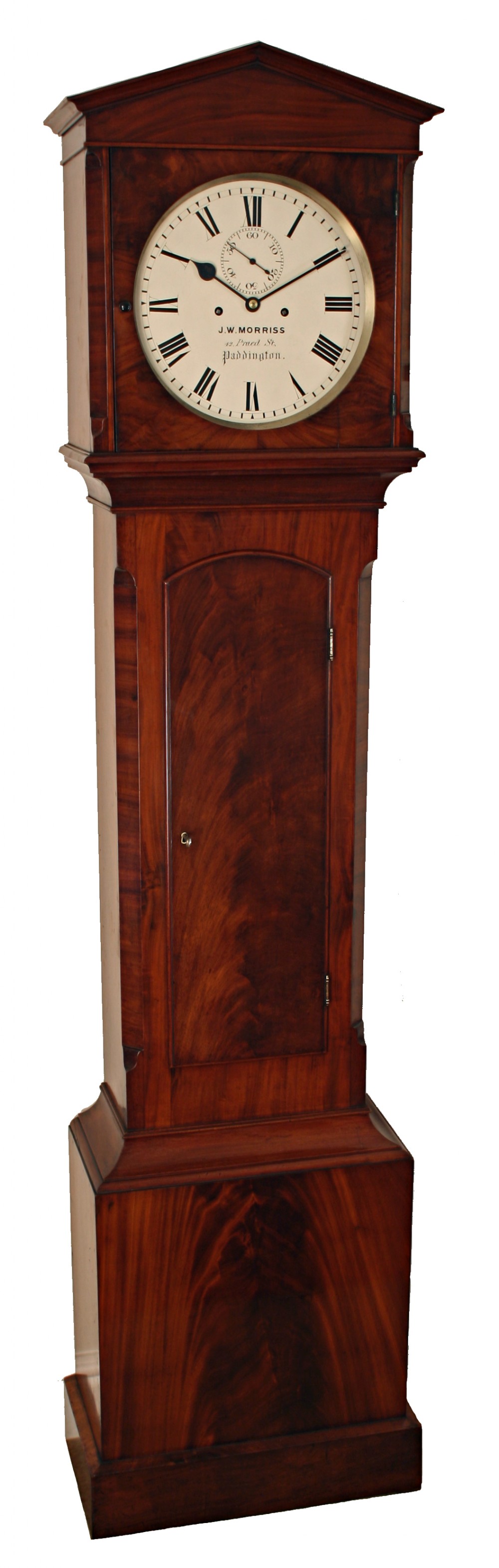 Regulator style Longcase Clock by Morriss of Paddington