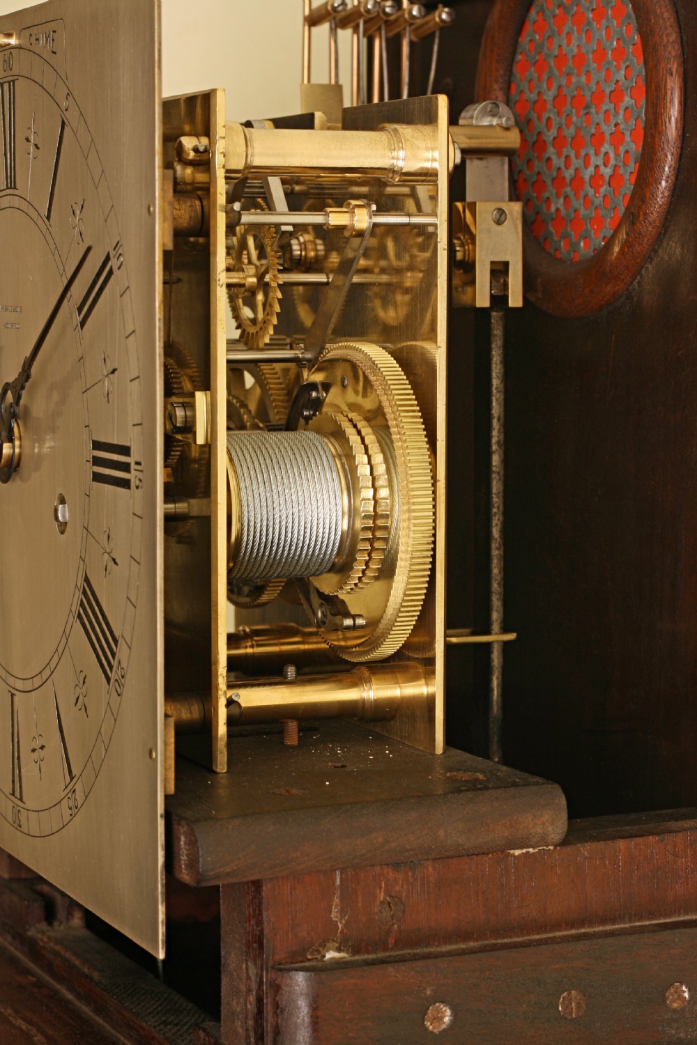 Rare Grandmother Clock by Gillett & Johnston of Croydon View IV