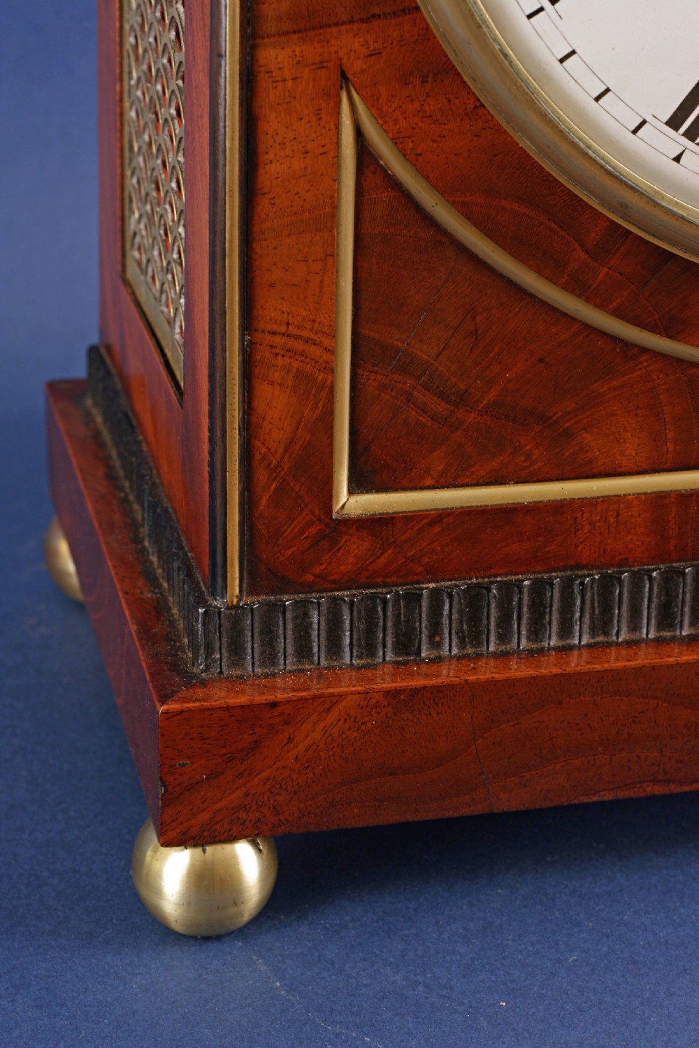 Mahogany chamfer top bracket clock by Tooke of Lynn View V