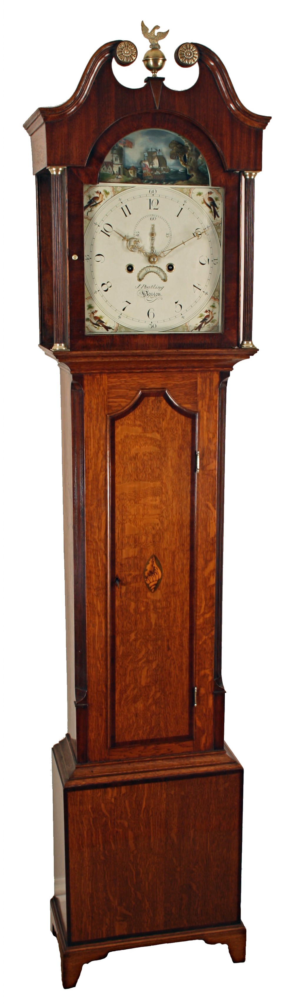 Rare Rocking Ship Automata Longcase Clock by Peatling of Boston