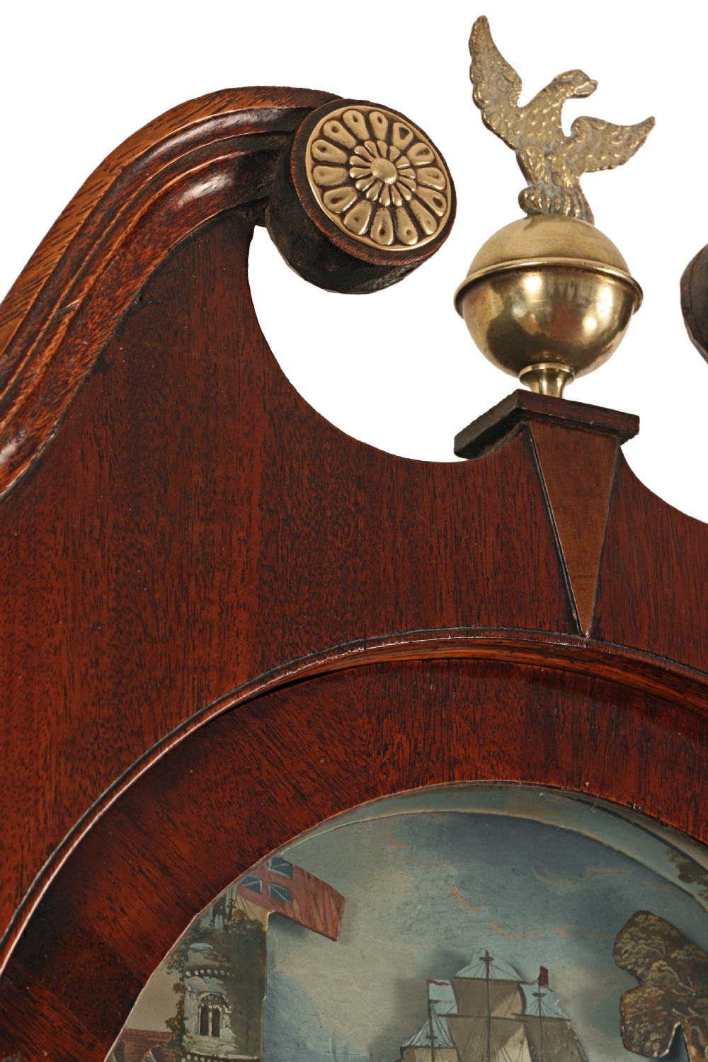 Rare Rocking Ship Automata Longcase Clock by Peatling of Boston View V