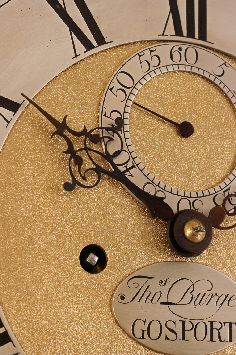 Walnut Longcase clock by Burges of Gosport View II