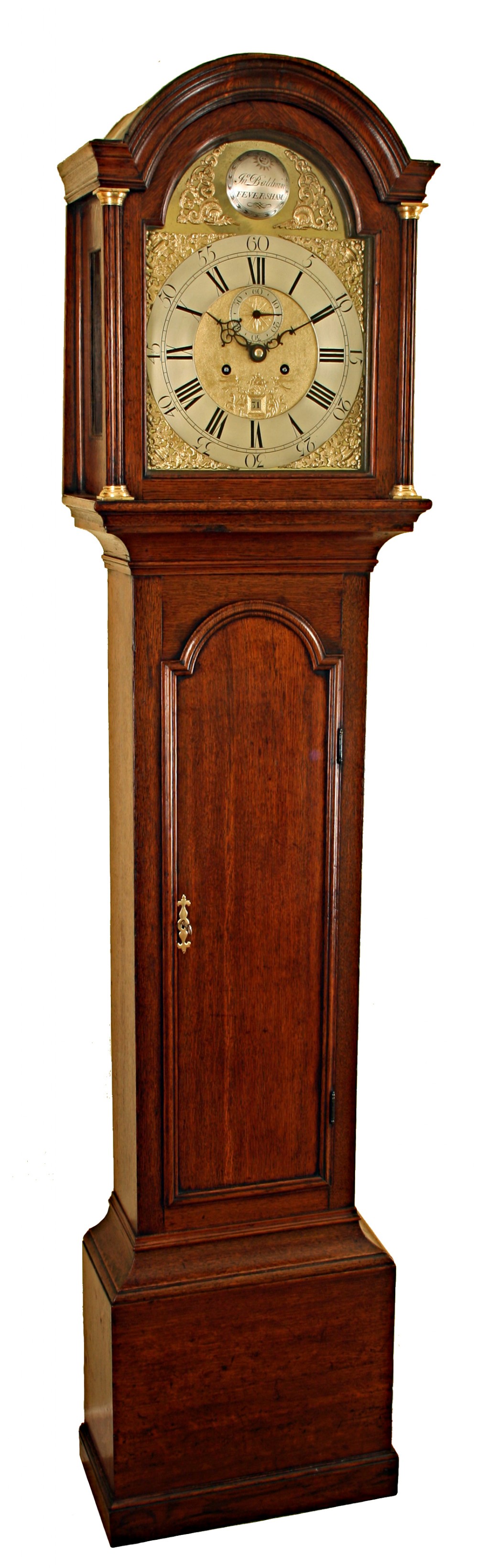 Small oak longcase clock by Baldwin of Andover