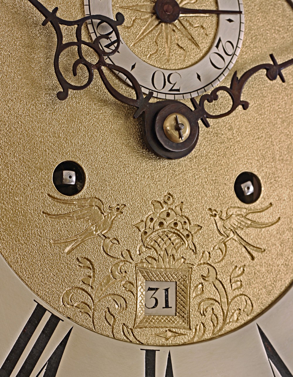 Small oak longcase clock by Baldwin of Andover View III