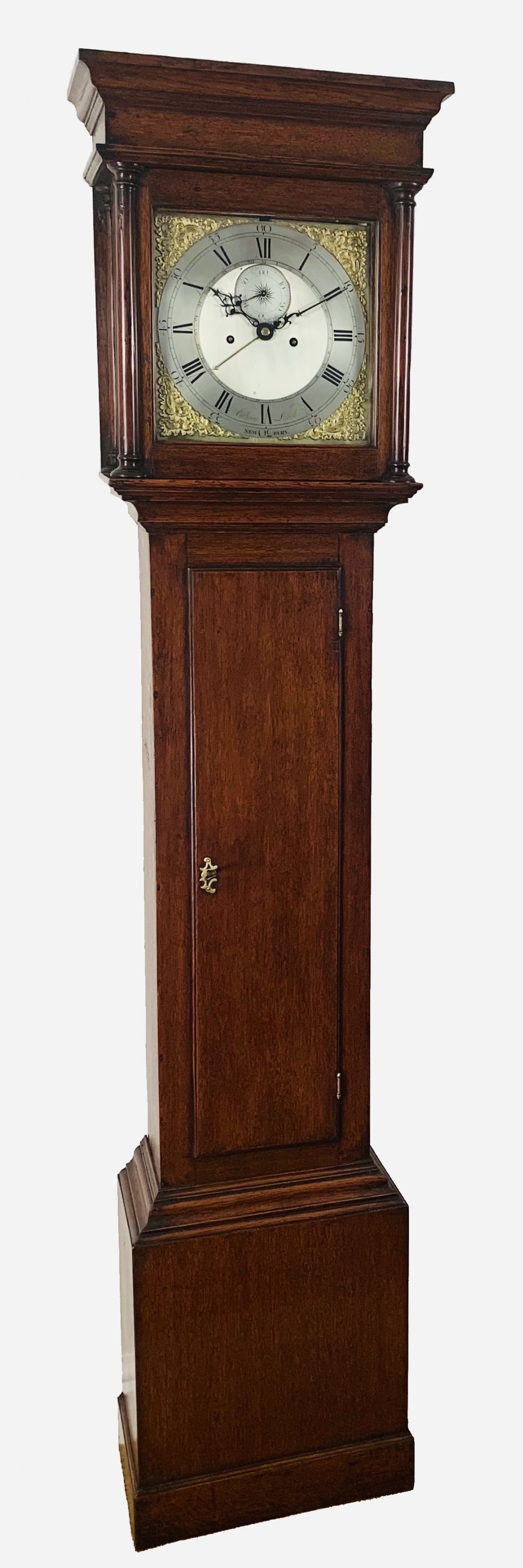 Oak longcase clock by Lynch of Newbury