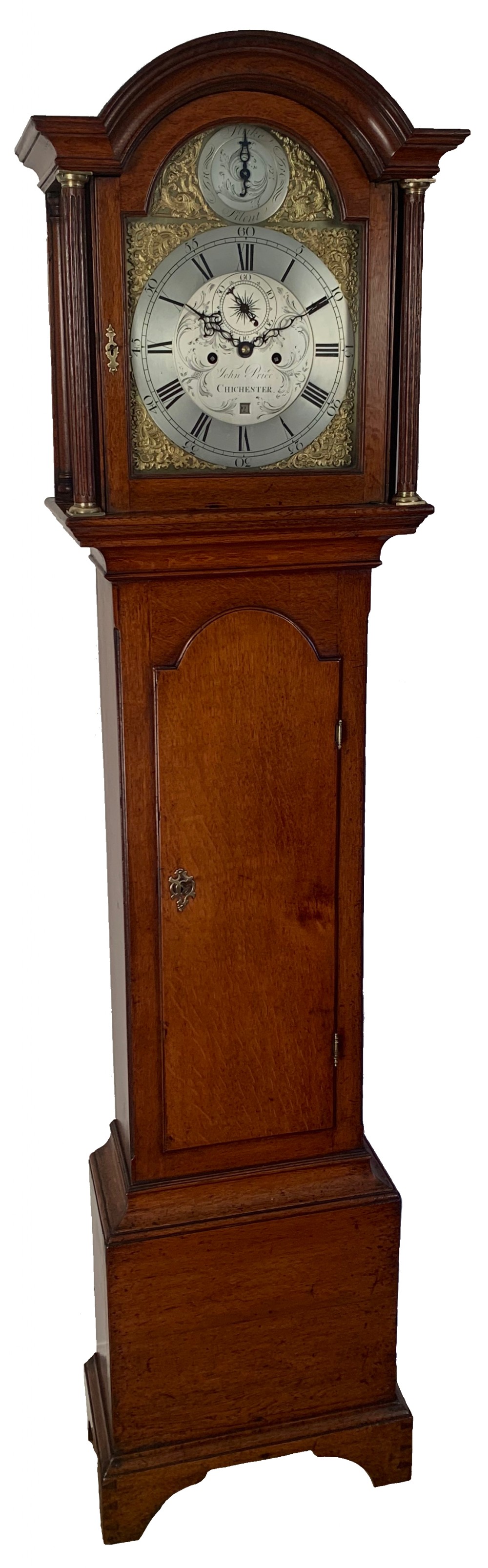 Oak Grandfather Clock by Price of Chichester