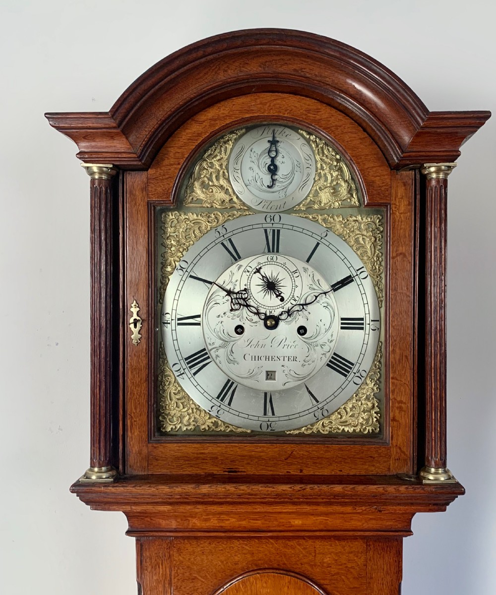 Oak Grandfather Clock by Price of Chichester View VIII