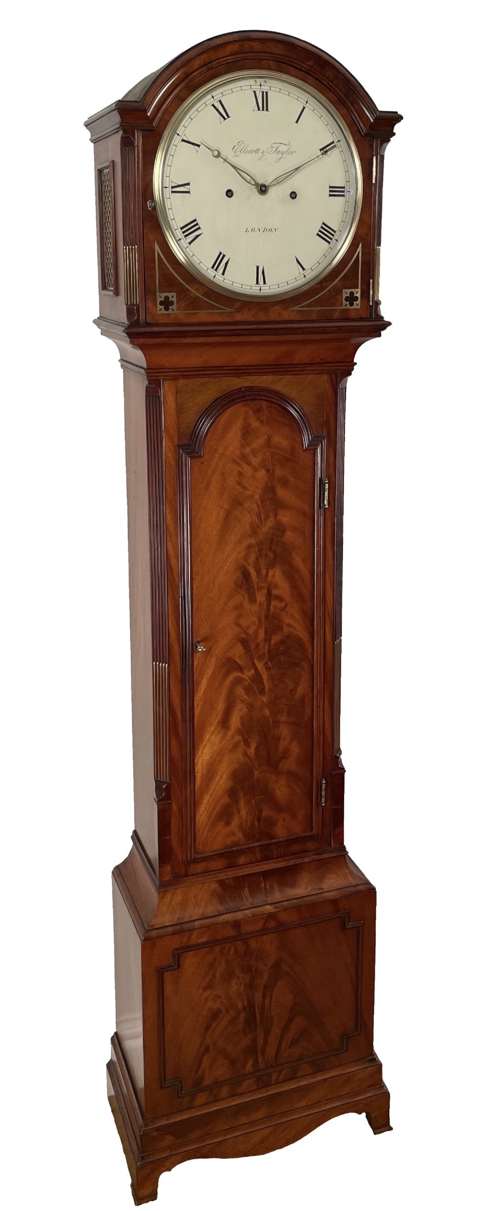 Regulator longcase clock retailed by Ellicott & Taylor with the movement by Thwaites