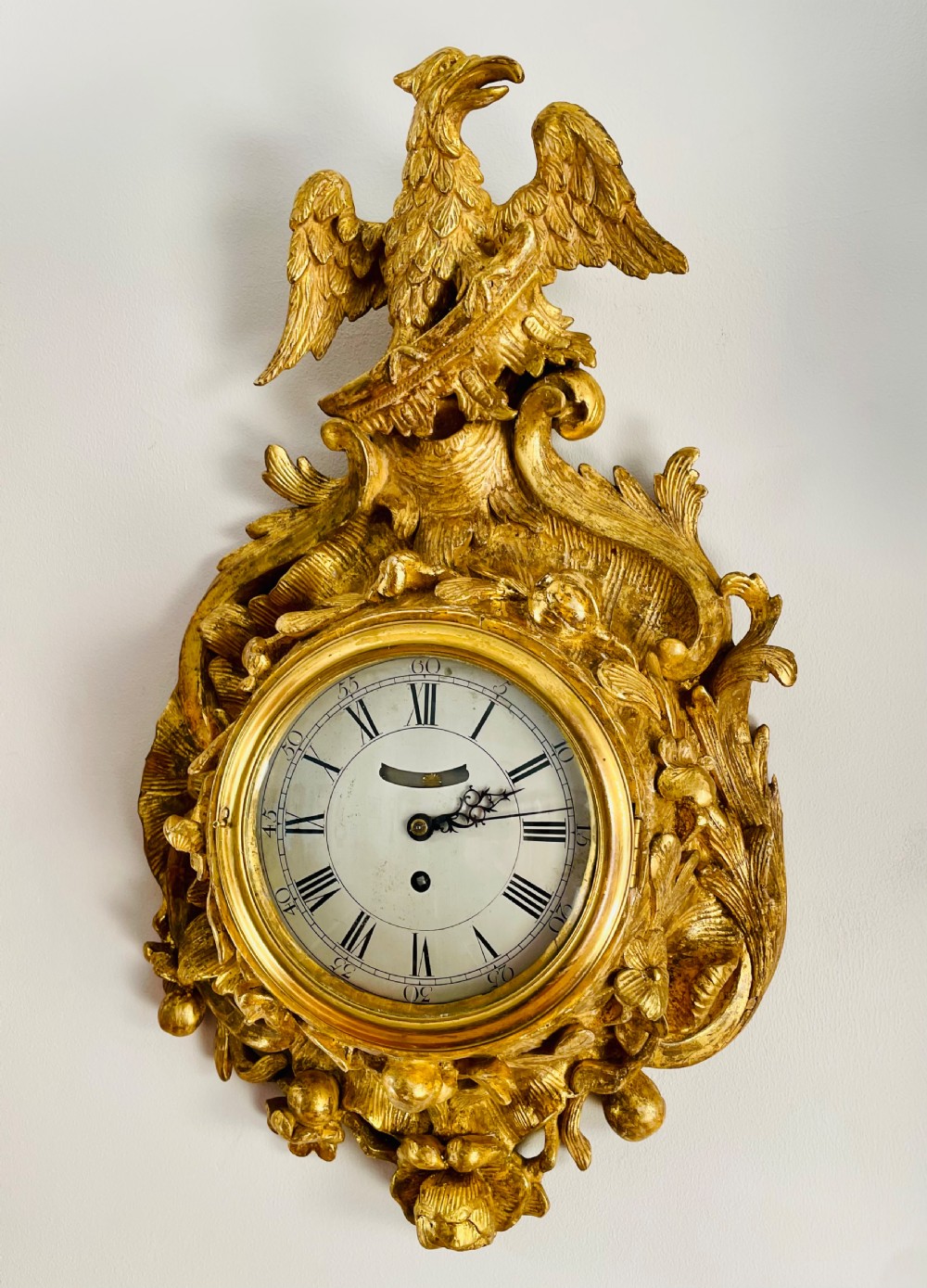 Rare 18th century English Cartel Clock
