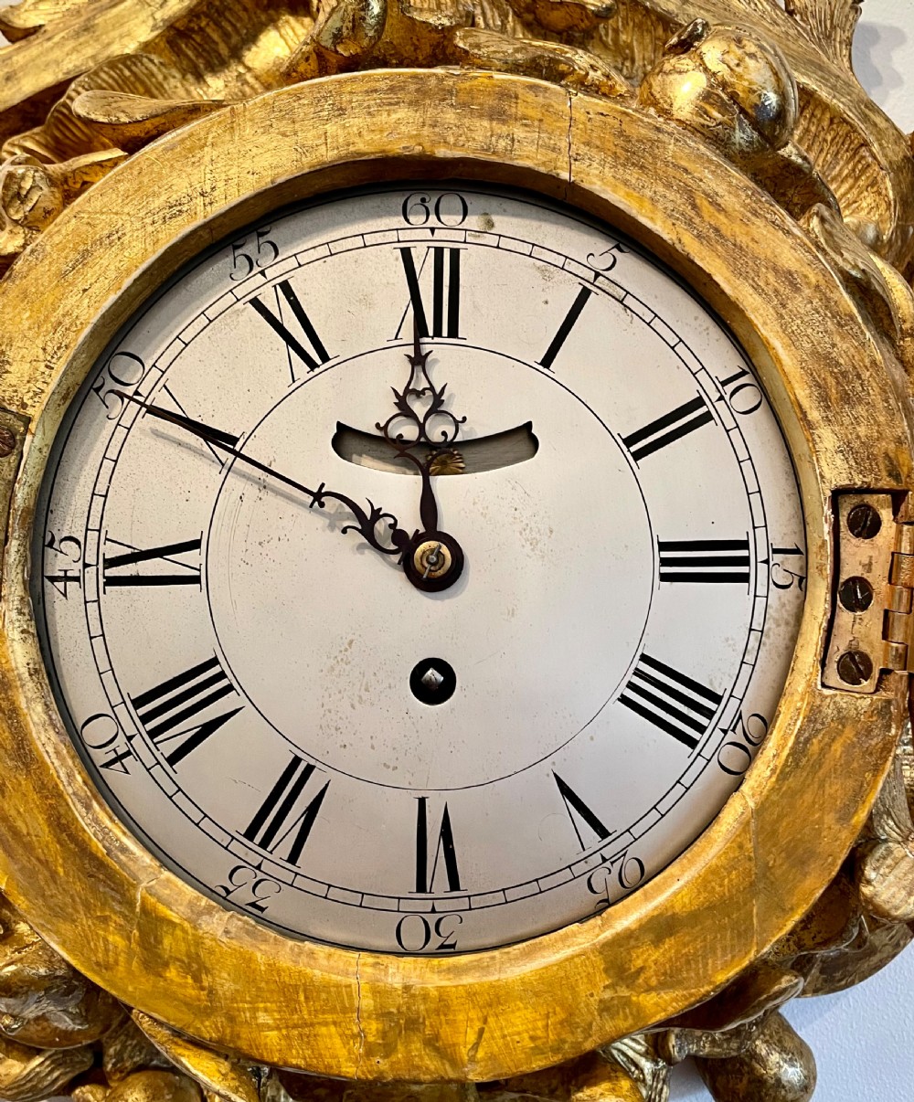Rare 18th century English Cartel Clock View II