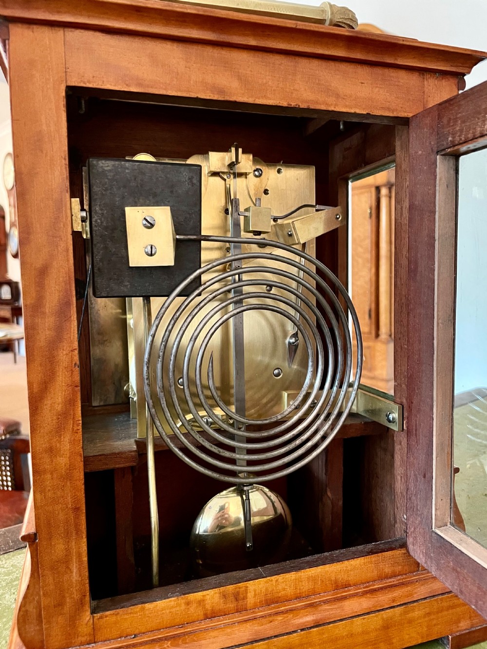 Large Satinwood bracket clock by Payne of London View II