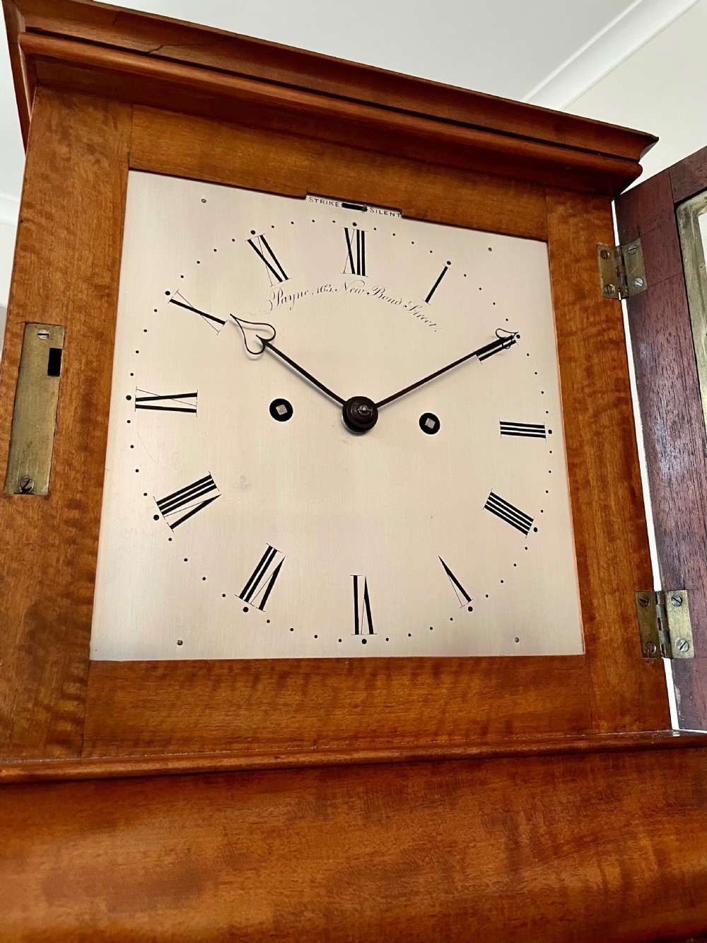 Large Satinwood bracket clock by Payne of London View IV