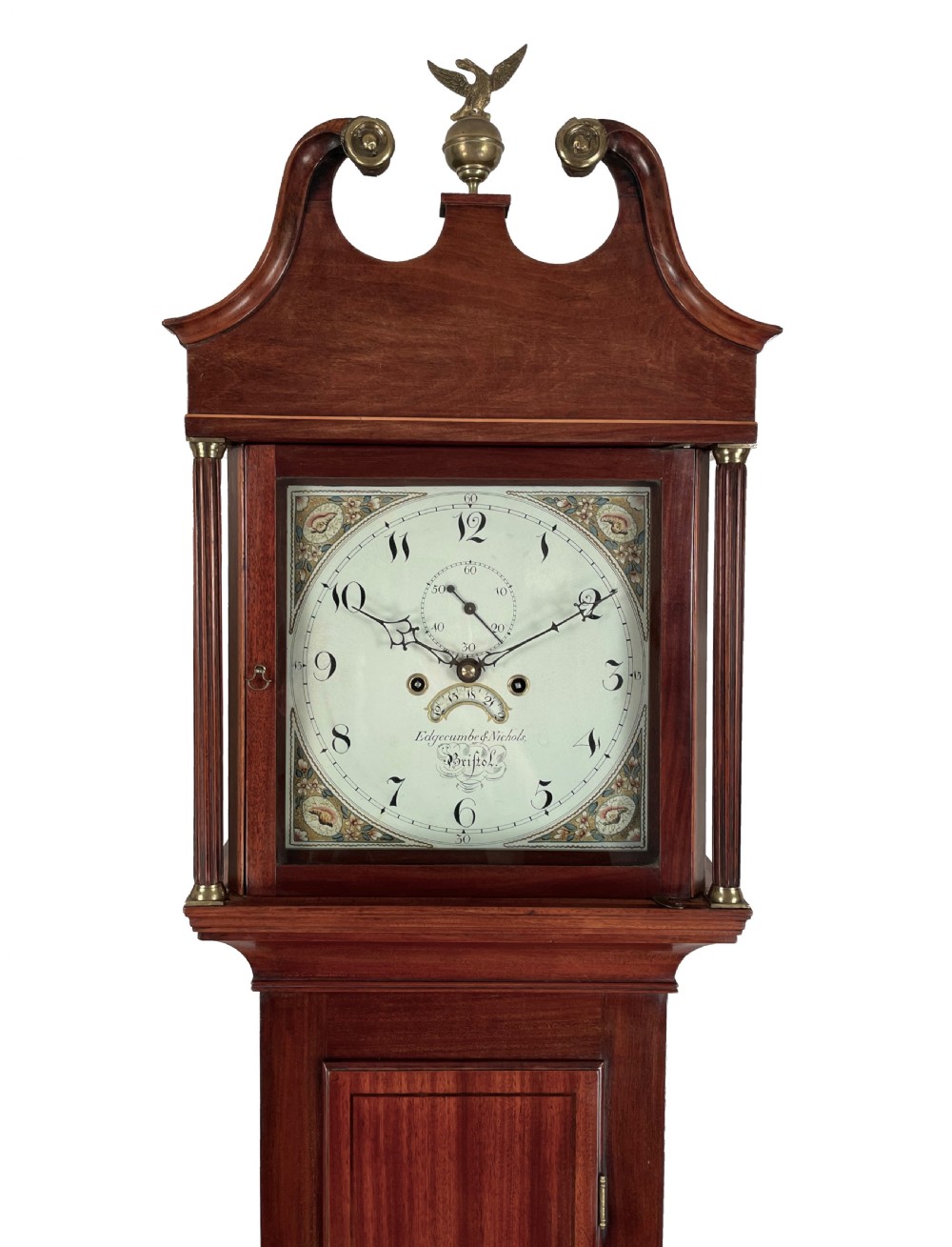 Mahogany longcase clock by Edgecumbe & Nichols of Bristol View III