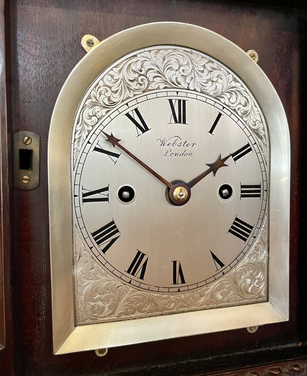 Victorian bracket clock by Webster of London View IV