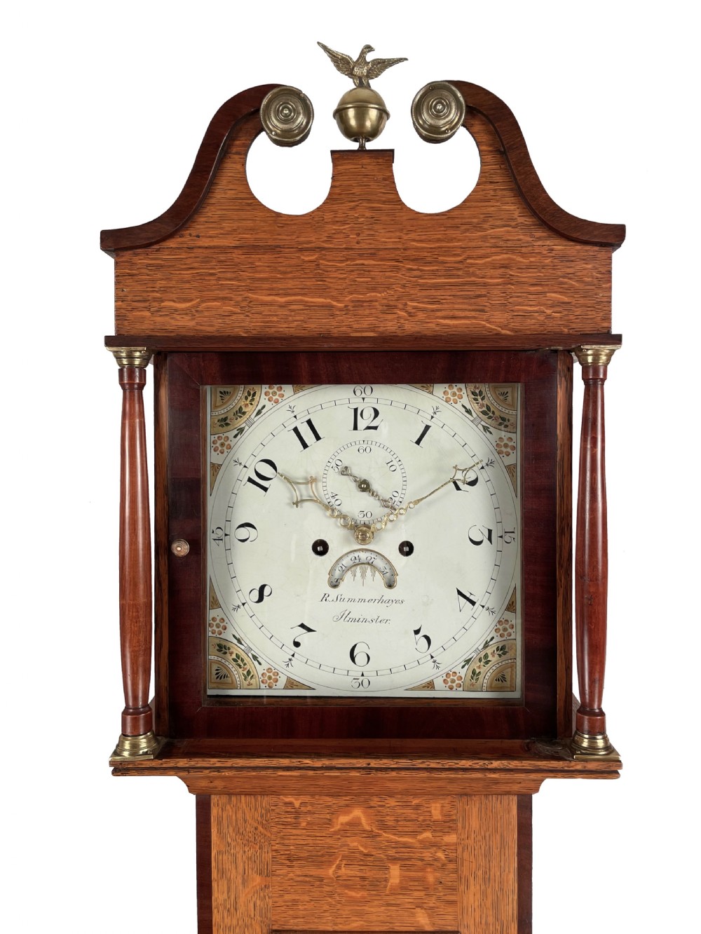 Small oak longcase clock by Summerhayes of Ilminster View III