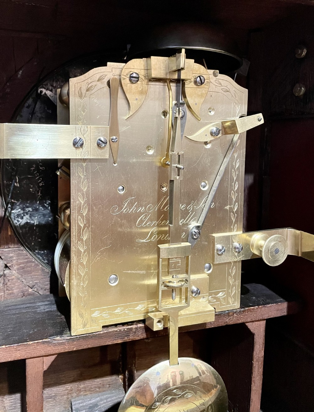 Chamfer top Regency bracket clock by Moore & Sons of London View V