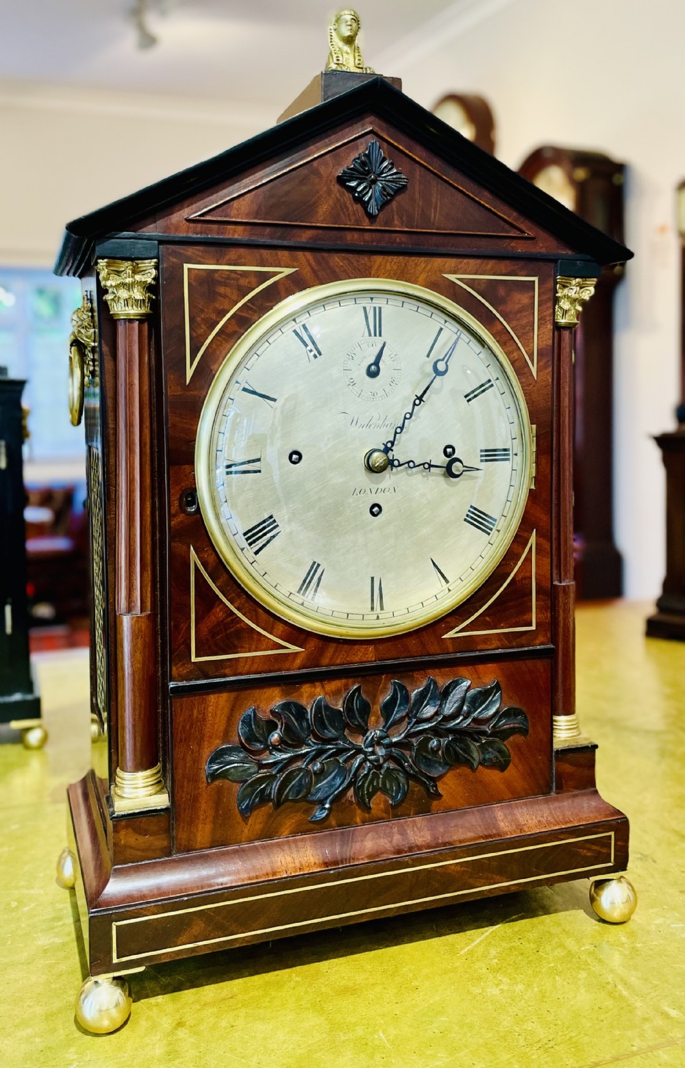 Rare Quarter striking bracket clock by Widenham of London