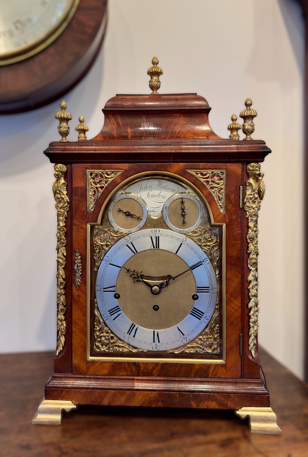 A very impressive quarter striking bracket clock by Watson of London. 