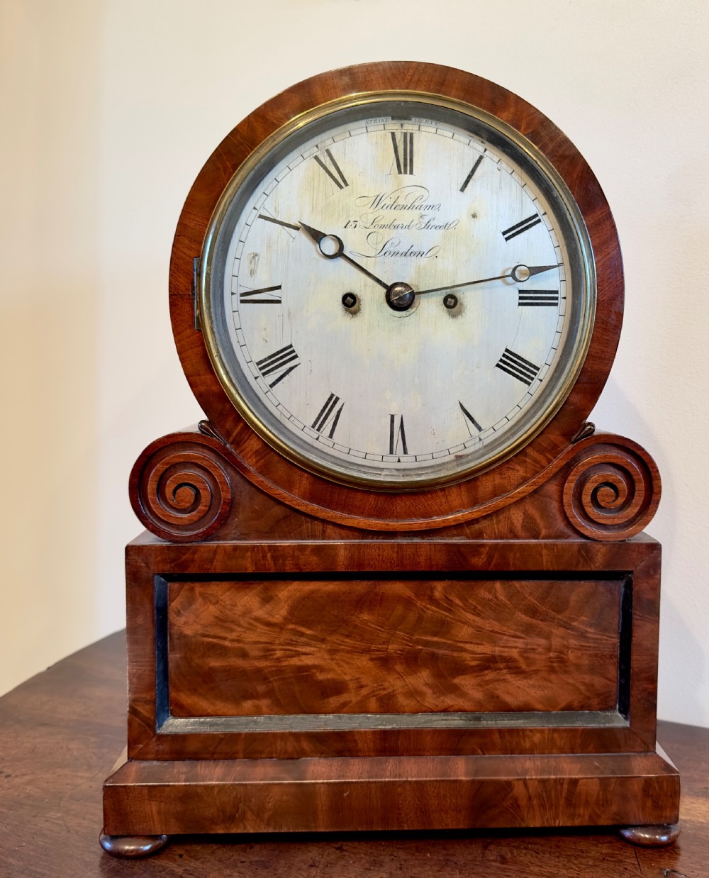 An unusual and high quality bracket clock by Widenham of London. 