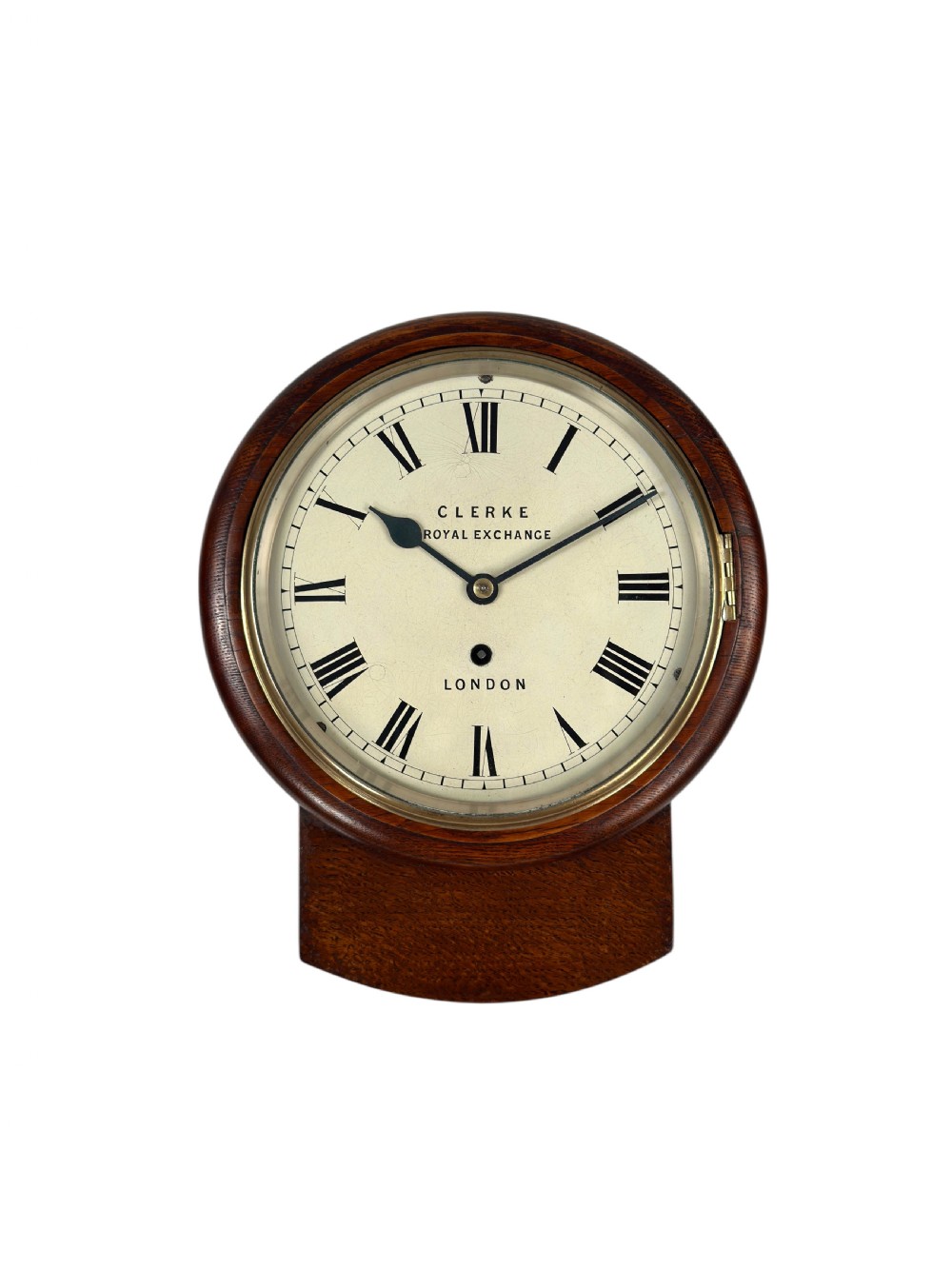Small oak wall clock by Clerke of London