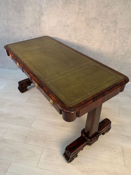 19TH CENTURY WILLIAM IV ROSEWOOD LIBRARY TABLE - ADDITIONAL PHOTO 2