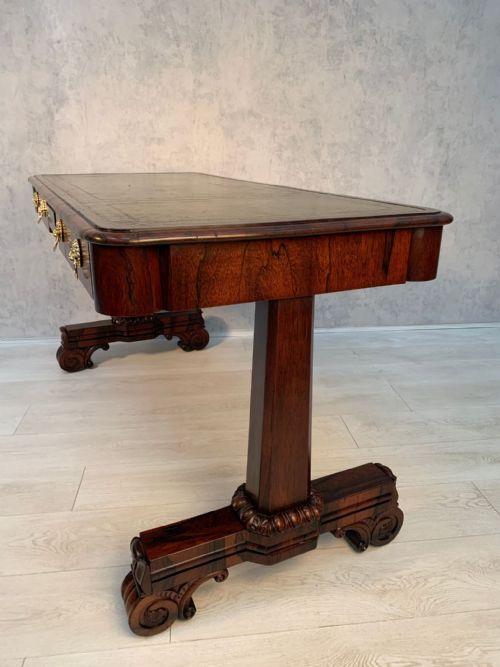 19TH CENTURY WILLIAM IV ROSEWOOD LIBRARY TABLE - ADDITIONAL PHOTO 1