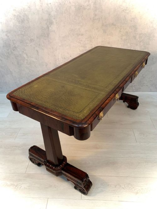 19TH CENTURY WILLIAM IV ROSEWOOD LIBRARY TABLE - ADDITIONAL PHOTO 4