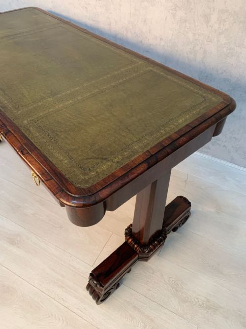 19TH CENTURY WILLIAM IV ROSEWOOD LIBRARY TABLE - ADDITIONAL PHOTO 7