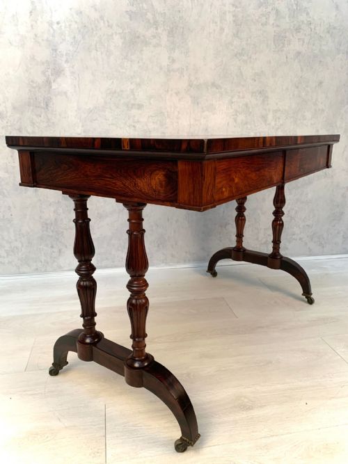 antique rosewood library table c18401860 - CATEGORY: ANTIQUE TABLES - DATED 19TH CENTURY